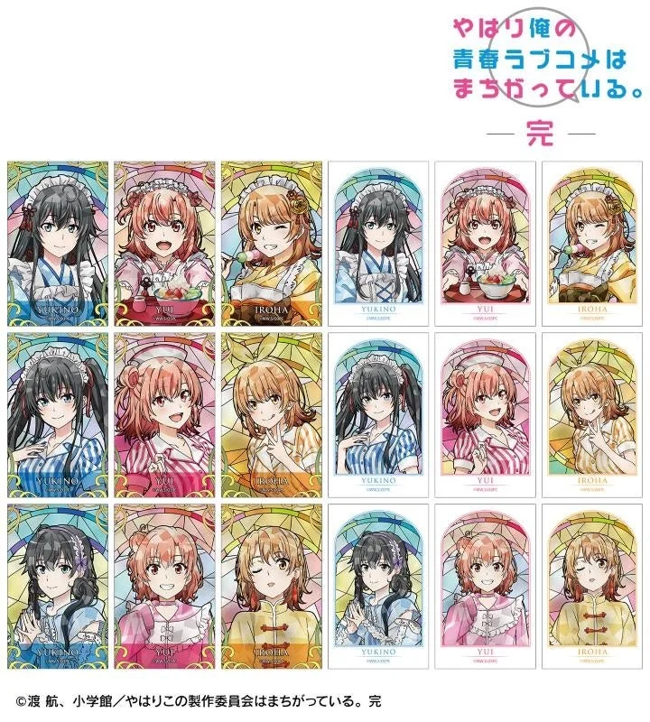 描き下ろし 和風メイド服ver.&アメリカンダイナーver.&かわいい私服ver. トレーディング Aure Glass コンパクトクリアカード
