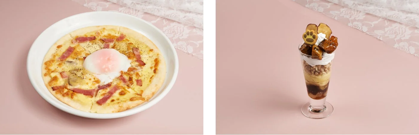 ピザとパフェ