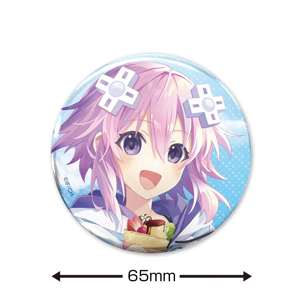 描き下ろし ネプテューヌ 65mm缶バッジ スイーツタイムVer.