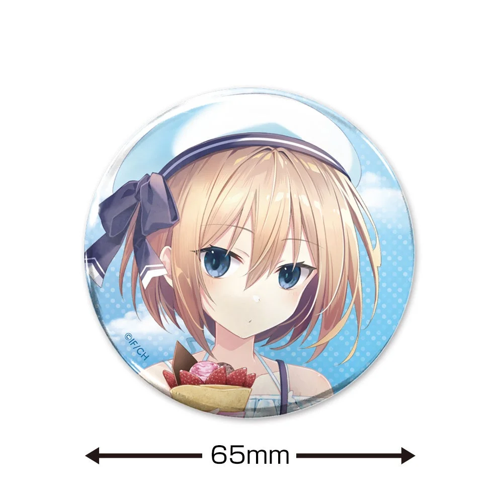 描き下ろし ブラン 65mm缶バッジ スイーツタイムVer.
