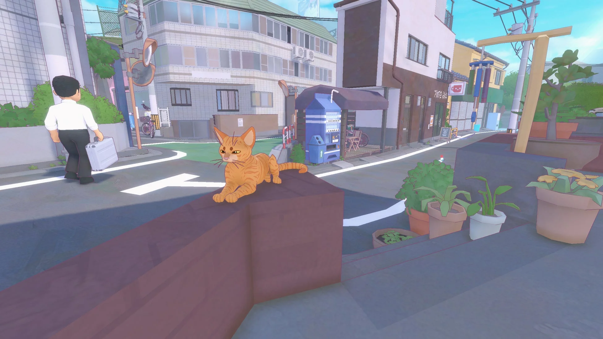 街中の猫のゲーム画面