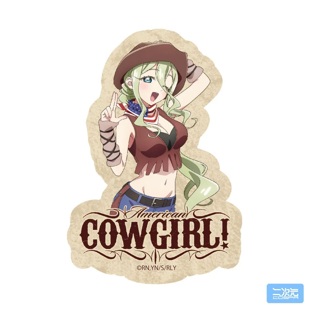 描き下ろし ナディー ミニステッカーセット カウガールVer.