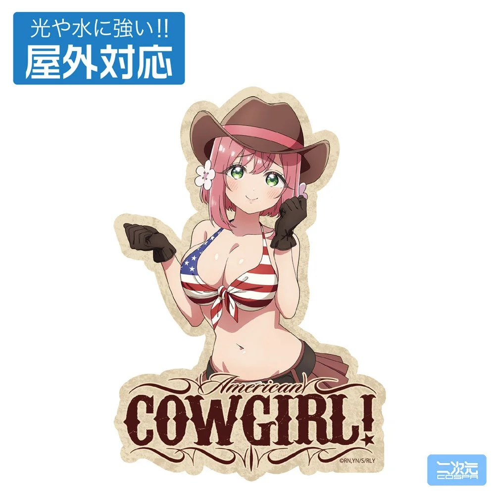 描き下ろし 花園羽香里 屋外対応ステッカー カウガールVer.