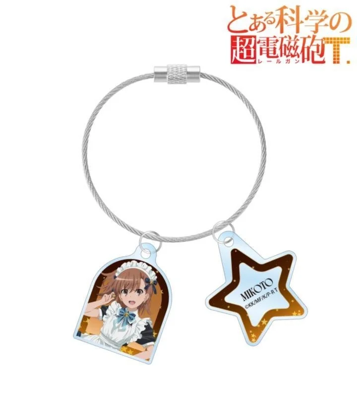 描き下ろし 御坂美琴 星空メイドver. 2連ワイヤーアクリルキーホルダー