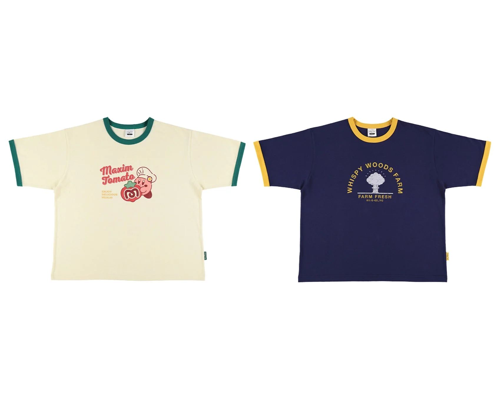 リンガーTシャツ アイボリー／ネイビー