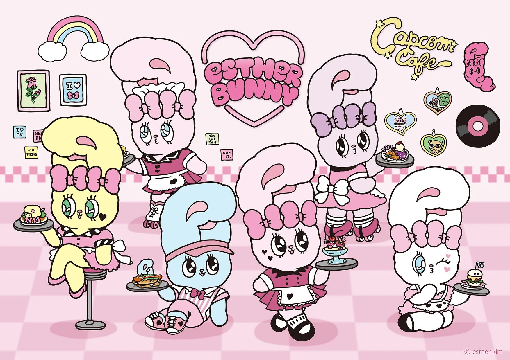 ESTHER BUNNYとカプコンカフェのコラボメインビジュアル